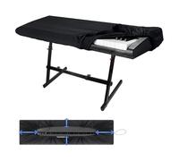 Digital Piano Dust Cover, Stretchable Oxford Cloth Keyboard Protector, 38.58x16.93x7.48 Inches Stretchable Design, Full Coverage for Stage, Classroom, Music Festivals & Concerts, Black