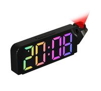 Digital Projection Alarm Clocks LED Display USB Powered Quiet Clock