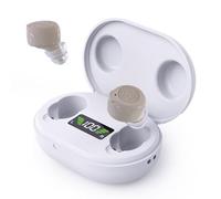 Digital Rechargeable - ITE Set and Sound Assist for Adults and Seniors, OTC, Intelligent Feedback & Noise Reduction, Personal w/Portable LED Charging Case, Beige