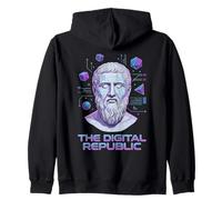 Digital Republic Plato Circuit Cyber Philosophie Vaporwave Sweat à Capuche
