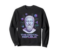 Digital Republic Plato Circuit Cyber Philosophie Vaporwave Sweatshirt