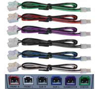 Digital Restock - 6 Home Theater Speaker Cables for Sony Samsung Etc / 4.2mm Connectors/Includes Tool-Free Wire Crimp Splices