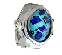 Digital Ring Watch - Vintage Gem Finger Ring Watches, Retro Gemstone Mini Watch, Leopard Print Rings Watches, Lightweight Open Rings For Women, Fashion Supplies For Birthday, Valentine's Day