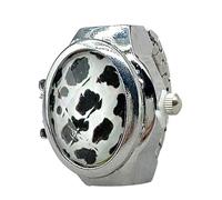 Digital Ring Watch - Vintage Gem Finger Ring Watches, Retro Gemstone Mini Watch, Leopard Print Rings Watches, Lightweight Open Rings For Women, Fashion Supplies For Birthday, Valentine's Day