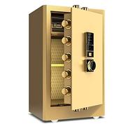 Digital Security Fingerprint Box Cash with Number Keys Emergency Lock Safe Good,