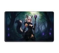 Digital Sorcery Studio Tapis de jeu Anime Cat Warlock - 61 x 35,6 cm - Tapis de jeu premium pour Magic : The Gathering, Final Fantasy & Commander - Tapis de jeu antidérapant cousu personnalisé pour