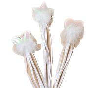 DIGITAL SPOT Baguette d'angle en ruban blanc pour fille - Accessoire de déguisement d'Halloween