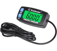 Digital Tachometer Hour Meter,RPM Indicator,Backlit Display,Replaceable Battery for Lawn Mower ZTR Inverter Generator Air Compressor(032C-BU)