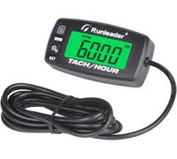 Digital Tachometer Hour Meter,RPM Indicator,Backlit Display,Replaceable Battery for Lawn Mower ZTR Inverter Generator Air Compressor(032C-BK)
