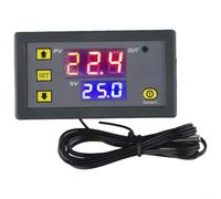 Digital Temp Controller Thermostat -55-120C Heating Cooling Thermostat Switch Regulator 20A Relay Red Blue Display Temp Sensor Meter for Incubator Reptile Terrarium Greenhouse Precision (24V)