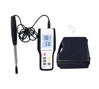 Digital Thermal Anemometer Wind Meter, LCD Air Flow Meter for HVAC and Industrial Use with Retractable 1000mm Probe and Large 43 x 57 mm Display