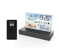 Digital Thermometer with Sensor Wireless Weather Station Temperature Humidity Weather Forecast Desktop Electronics Alarm Clock