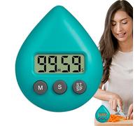 Digital Timer - ABS 8x6.5x2.5cm | Kitchen Timers for Cooking with LCD Display | Waterproof Work Timer with Suction Cup Kitchen Cooking, Baking, Exercise, Shower, Classroom Timing Device
