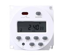 Digital Timer Switch, 12V Microcomputer Timer Relay with 17 Programmable Schedules Precise Time Control Switch for Lighting Equipment Automation (220V)