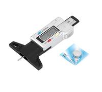 Digital Tire Depth Gauge 0-25.4mm 1Inch High Measuring Tool with Metal Probe for Car Truck SUV Motorcycle Accurate Depth Measurement Tool White Alloy Construction Lightweight (White)