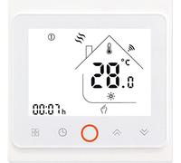 Digital Tuya WiFi Thermostat d'ambiance Thermostat programmable Thermostat mural encastré Chauffage au sol électrique Thermomètre intérieur BHT-002GBLW-W