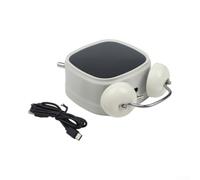 Digital Twin Bell Alarm Clock 4 Inch LED Loud Ring(White G) | 70dB mechanical ring, twin bell design, heavy sleeper solution, clear LED display, home office use