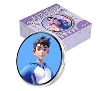 Digital Video Badge Pin - Touch Screen Electronic Name Tag, Rechargeable Display Button for Workplace Convention, Portable Screen Badge for Exhibition Trade Show Wedding Graduation Events