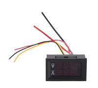 Digital Voltmeter Ammeter DC 0V - 100V | Dual LED Display Voltage Current Meter | High Exactness for Electronics/Circuits/DIY Projects | 0.28 Inch Red Blue Screen, 4-30V (100A)