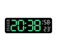 Digital Wall Clock - Battery Operated Timepiece, Electronic Alarm Device
