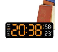 Digital wallClock - 8.98x1.38x2.9in Electronic wallTimer, Sleek LED Display, Portable Multifunction Home Ornament | Bedroom Office Kitchen Alarm Clock Large Numbers Stylish wallHanging Interior