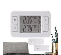 Digital Wireless Temperature Monitor - Freezer Thermometer With Alarm Precise Measuring Instrument Compact Display Easy Setup | Fridge Gauge Kitchen Apartment Dorm Indoor Outdoor Tool