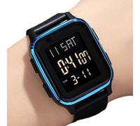 Digital Wrist Watch - ABS, 5.1x3.7cm Square Digital Hand Watch Waterproof 30M | LED Backlight Multi-Function Time Display Sports Watches, Unisex DigitalWatch for Daily Wear, Business Trips, Travel