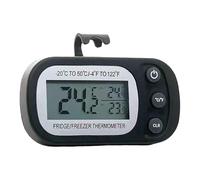Digitales Kühlschrank Thermometer - Wasserdichtes Gefrierschrank Thermometer mit IPx3 Struktur - Großes LCD-Display & Max/Min Aufzeichnung - Zum Aufhängen oder Stellen - Präzises Kühlthermometer für K