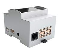 Digitalkey Boîtier pour Raspberry Pi 3/B+ sur Rail DIN - Conteneur Modulaire pour Tableaux Électriques en PC/ABS Gris avec Kit Dissipateur Actif (25.0410000.RP3)