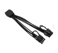 Digitalkey Câble d'extension 12VHPWR - Câble d'alimentation GPU RX 12 + 4 broches 12VHPWR femelle vers 16 broches femelle vers double 8 broches (6+2) mâle