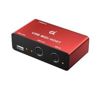 DigitalLife BridgeCore Series | Interface MIDI USB Host Autonome 1-In/1-Out, DIN 5 Broches, LED, Boîtier Métal - Pour Débutants, Musiciens de Studio & Artistes Live【Rouge, 1 pc/pack】