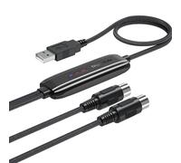 DigitalLife MIDI-A01 Adaptateur De convertisseur d'interface MIDI USB à 5 Broches Avec 3 X LEDS