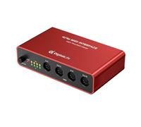 DigitalLife Quad-I/O MIDI Thru Box 4 Entrées/4 Sorties Métal Rouge
