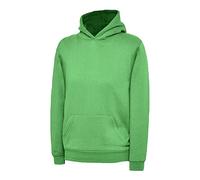 DigitalSpot Pull à capuche uni à manches longues pour filles avec poche avant, vert kelly, 11-13 ans