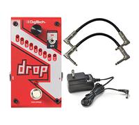 Digitech Drop Pédale de changement de vitesse polyphonique compacte avec interrupteur à loquet momentané et True Bypass avec alimentation électronique et câble de pédale de raccordement