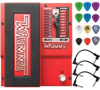 Digitech Whammy Pédale de changement de vitesse 5 pas avec 3 câbles de raccordement et un lot de médiators Dunlop