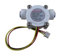 DIGITEN Capteur de débit d'eau à connexion rapide G1/4" - Compteur de débit d'eau de qualité alimentaire 0,3 à 10 l/min - Compatible avec Arduino, Raspberry Pi et filtre à osmose inverse