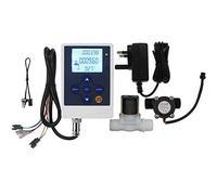 DIGITEN Compteur de débit d'eau avec écran LCD + capteur d'entrée d'eau G1/2" débitmètre compteur de débitmètre 1-30L/min + électrovanne G1/2" normalement fermée N/C + adaptateur d'alimentation DC 12