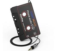 DIGITNOW Adaptateur cassette audio de voiture vers auxiliaire, câble audio auxiliaire de 3,5 mm pour smartphone/lecteur MP3/lecteur CD, câble de 1 m (noir)