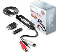 DIGITNOW Carte de Capture Audio USB pour Cassette Vinyle vers convertisseur MP3 numérique, Compatible Mac et Windows 10/8.1/8/7/Vista/XP