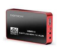 DIGITNOW! Carte de capture vidéo 4K HD USB 3.0 avec boucle HDMI, 4K 60 Hz sans décalage pour l'enregistrement vidéo, compatible avec PS5/PS4