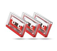 DIGITNOW! Cassettes Audio Vierges,Cassettes de Musique,Faible Bruit Haute Performance 60 Min, Excellentes pour Les Conférences, Séminaires,Enregistrement Quotidien (3Lot), rouge, (M108)