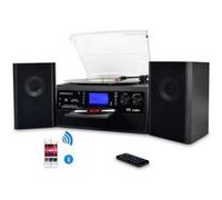 DIGITNOW! Platine Vinyle Bluetooth USB mp3 et Fonction Encodage Classique Lecteur CD avec CD Cassette Radio 33/45/78 RPM avec Deux Haut-parleurs externes