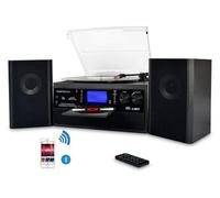 DIGITNOW! Platine Vinyle Bluetooth USB mp3 et Fonction Encodage Classique Lecteur CD avec CD Cassette Radio 33/45/78 RPM avec Deux Haut-parleurs