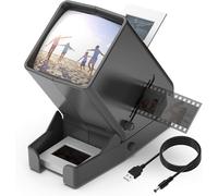 DIGITNOW! Visionneuse de Diapositives et de Films de 35 mm, 3X LED de grossissement Lumineux Visualisation éclairée, USB/Fonctionnement de la Batterie USB - pour 35 mm de glissière négatifs