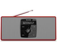 Digitradio 2 S-Radio Stéréo Portable Dab Avec Batterie (Dab+,Fm,Streaming Audio Bluetooth,Écran Oled,Prise Casque,Stéréo 2 W Rms) Rouge/Argent
