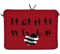 Digittrade LS106-15 Love Hurts Housse de Protection en néoprène pour Ordinateur Portable 15,6" (39,1 cm) Rouge/Noir