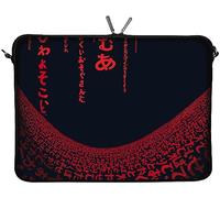 DIGITTRADE LS109-15 Red Matrix Designer Notebook Sleeve Housse Pour Ordinateur Portable 15,4" jusqu'à 15,6" (39,1 - 39,6 cm) Large Néoprène Pochette Sacoche