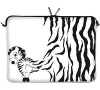 DIGITTRADE LS111-15 Zebra Designer Notebook Sleeve Housse Pour Ordinateur Portable 15,4" jusqu'à 15,6" (39,1 - 39,6 cm) Large Neoprene Pochette Sacoche