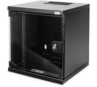 DIGITUS 10-Pouces Set - Armoire réseau 6 UH Soho-Series Noir - Tablette - Bâti de Prises - Panneau de Brassage 8 Ports - Commutateur Gigabit 8 Ports